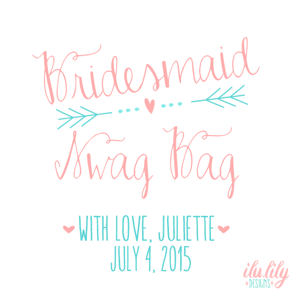 Personalized Canvas Tote Bag for Bridesmaids by Ilu.Lily