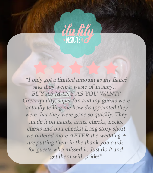 Personalized Wedding Heart Temporary Tattoo Wedding Favors | Custom Tattoo Bar Favor | Engagement Party Favor