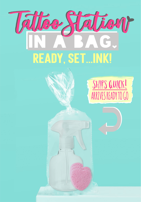 Custom Tattoo Station Wedding Favor | Create Your Own Tattoo Bar In A Bag