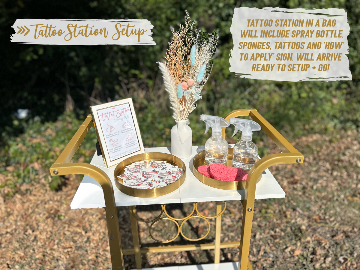 Temporary Tattoo Station Wedding Favor | Create Your Own Tattoo Bar In A Bag