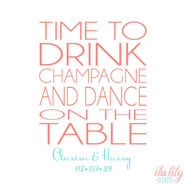 Wedding Tote Bags | Time to Drink Champagne and Dance on the Table