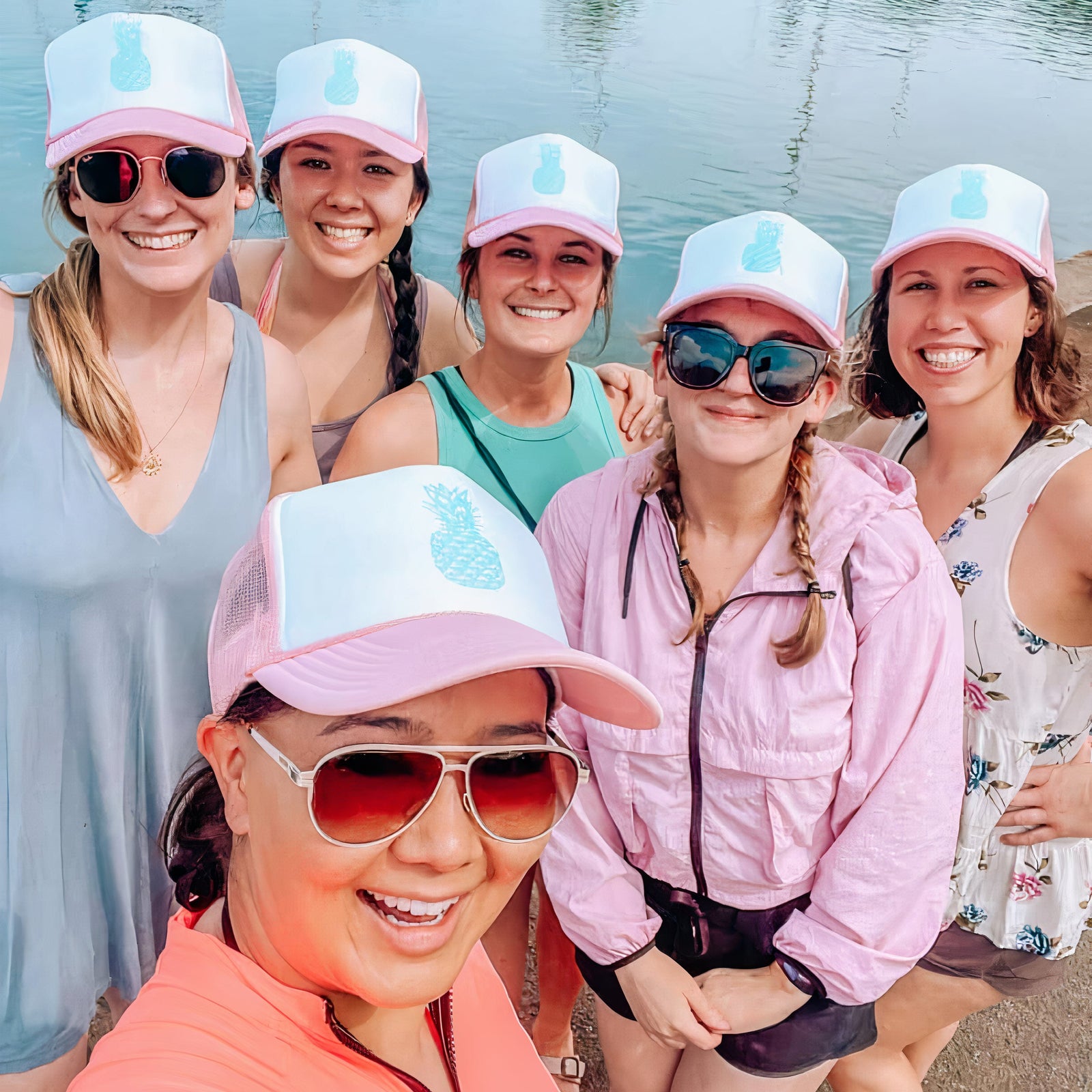 Pineapple Custom Trucker Hat for Bachelorette Parties by Ilu.Lily