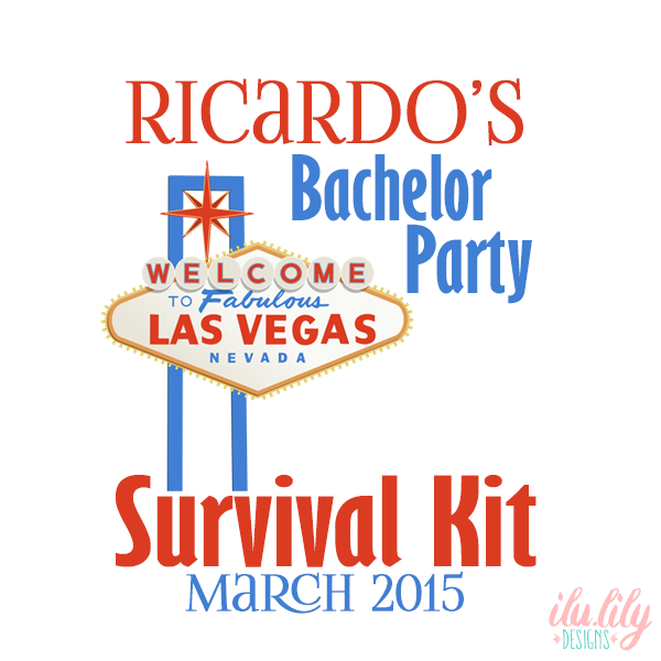 Vegas Personalized Party Favor Bag for Bachelor Parties by Ilu.Lily