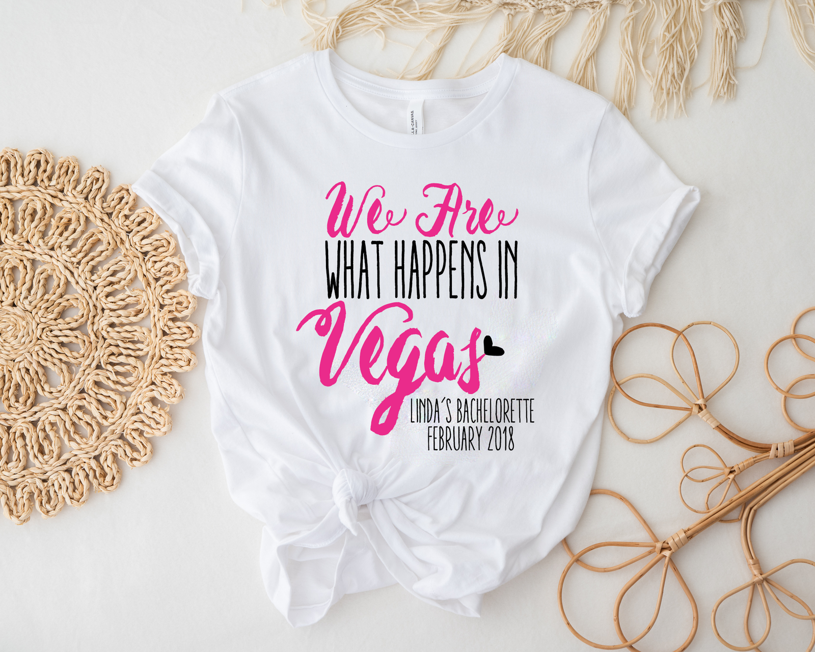 Bachelorette Party Racerback T-Shirt | Las Vegas Bachelorette Party | We Are What Happens in Vegas