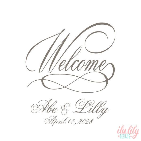 Personalized Canvas Tote Bag for Weddings by Ilu.Lily