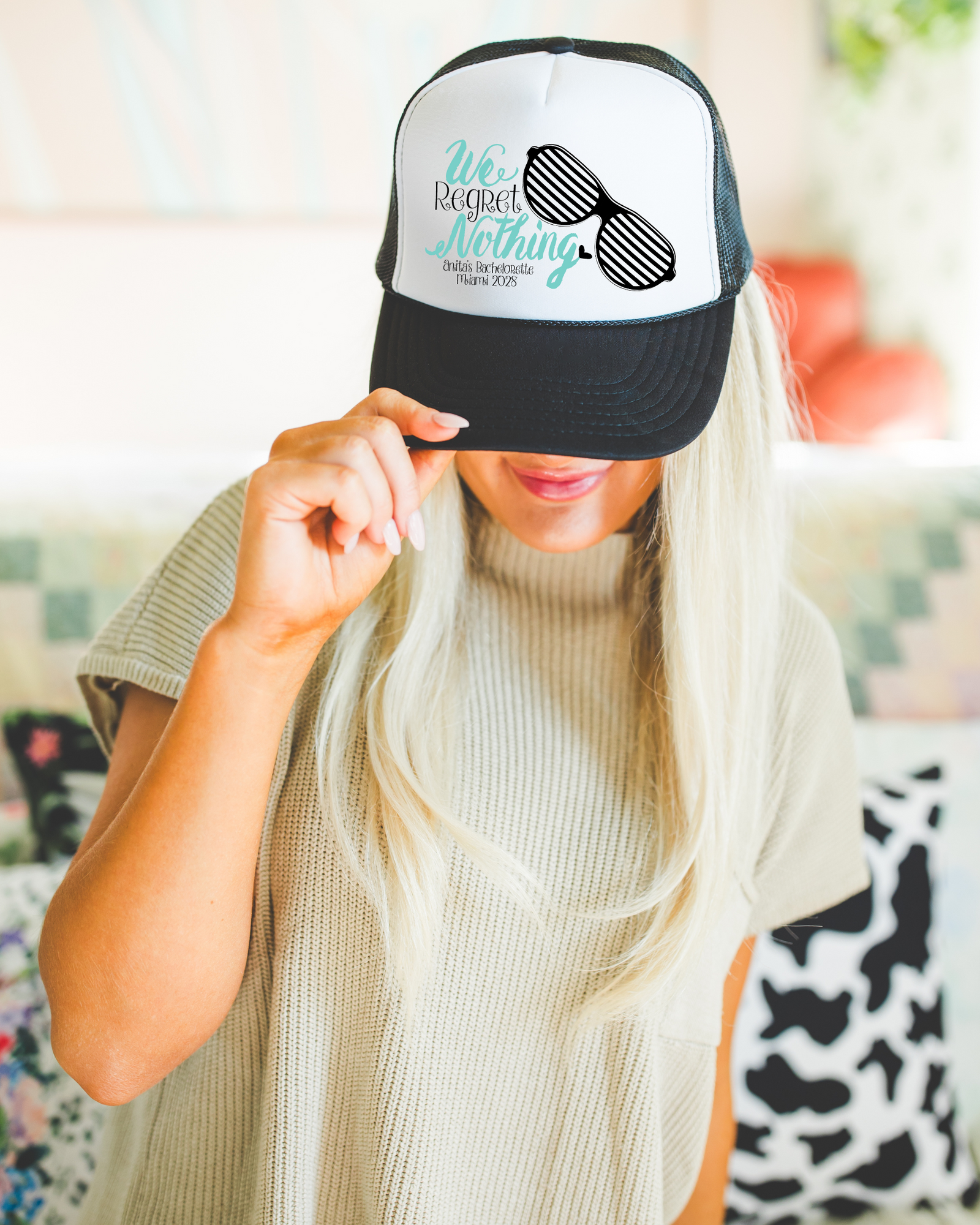 Bridal Party Trucker Hat | Bachelorette Party Trucker Hats | We Regret Nothing