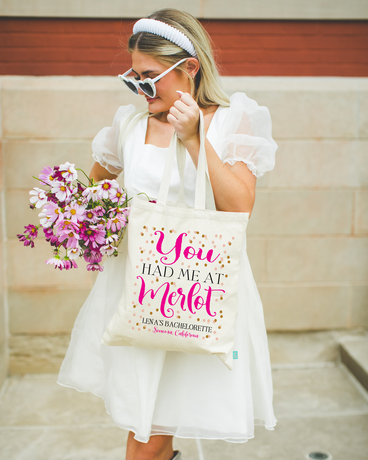 Bachelorette Party Vineyard Tote Bag | You Had Me At Merlot