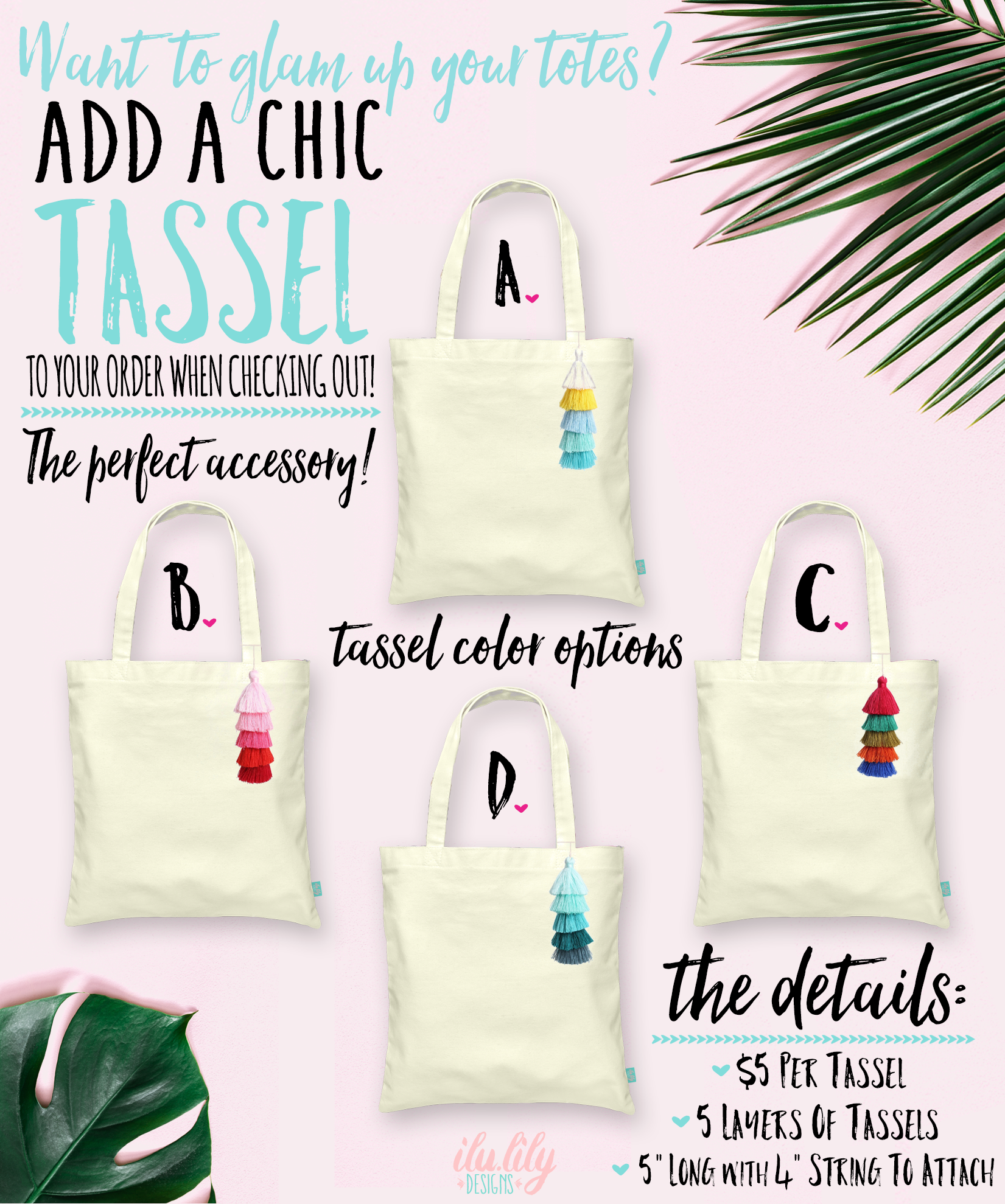 Bridal Party Personalized Tote Bag | Chevron Initial