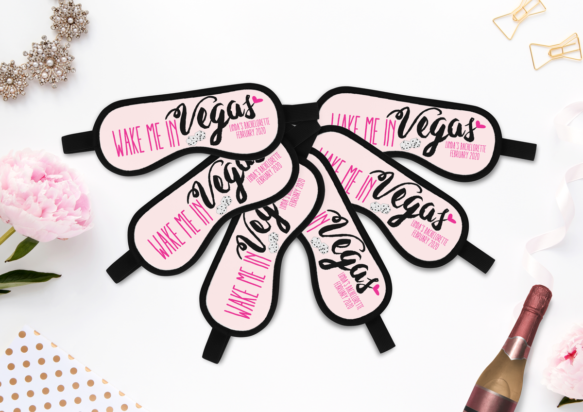 Bachelorette Party Sleep Mask | Personalized Sleep Mask | Wake Me In Vegas