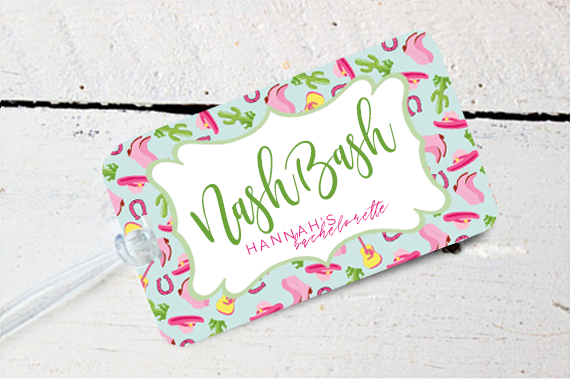 Bachelorette Luggage Tag Party Favor | Nashville, TN | Nash Bash