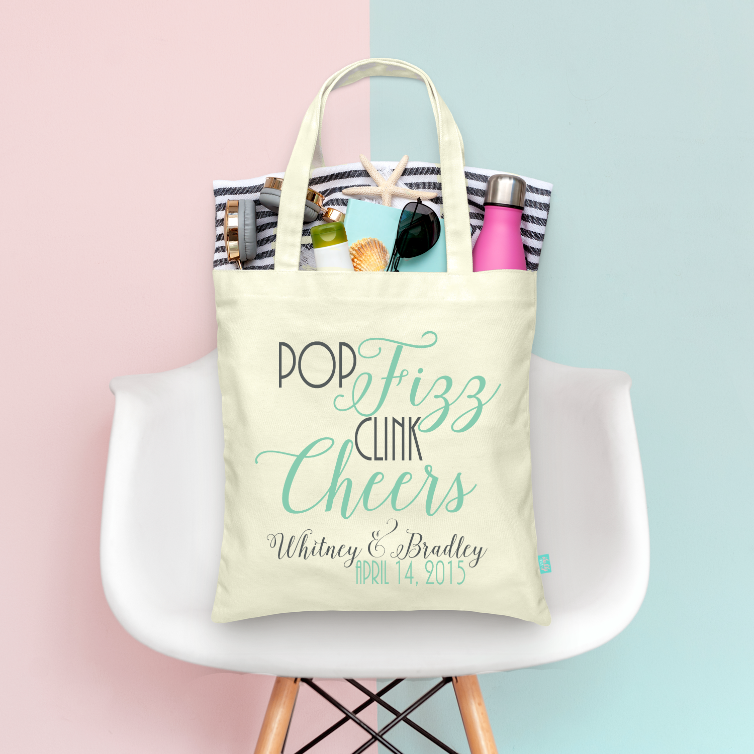 Wedding Welcome Tote Bag | Pop Fizz Clink Cheers