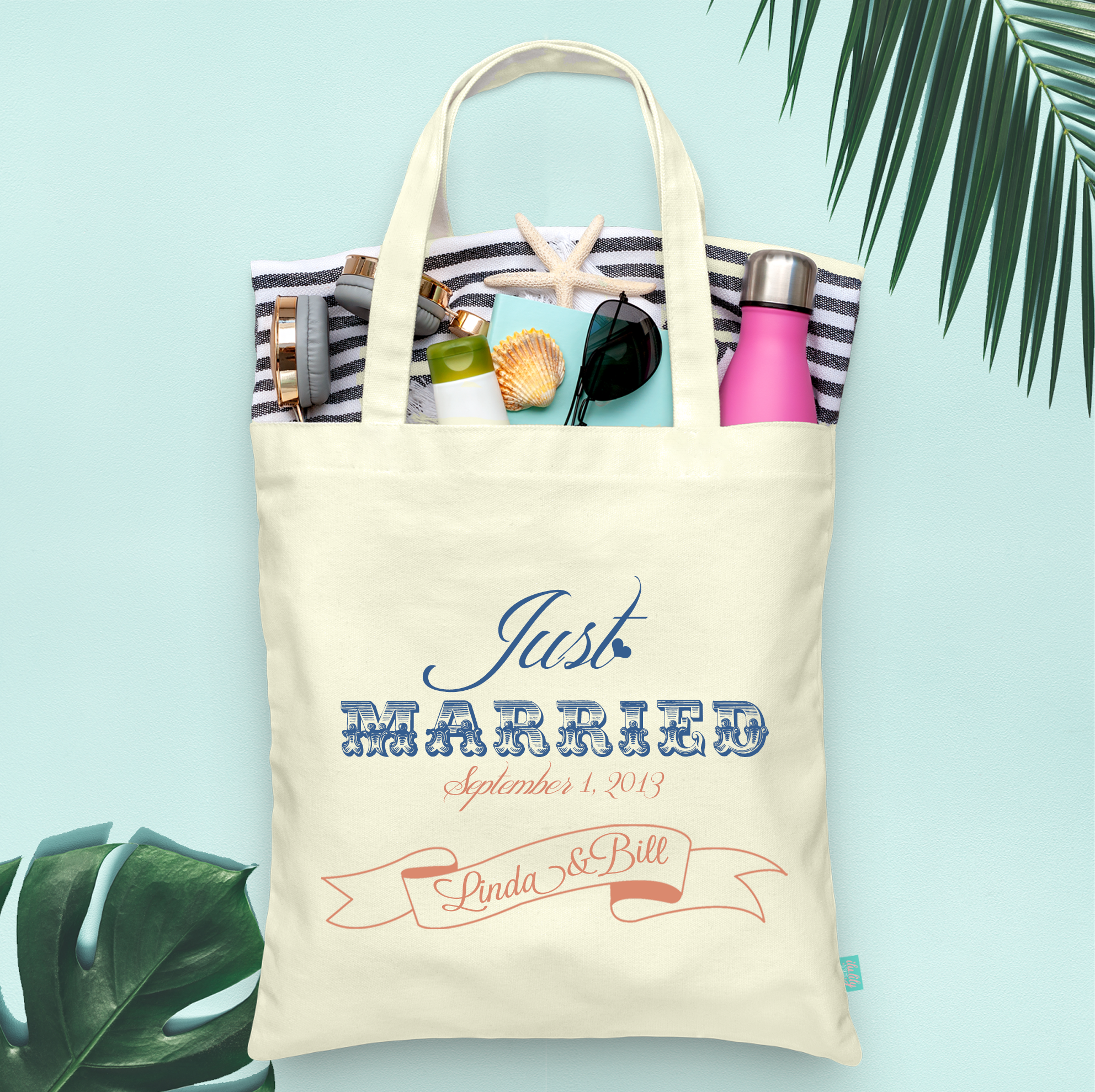 Personalized Wedding Tote Bag | Just Married