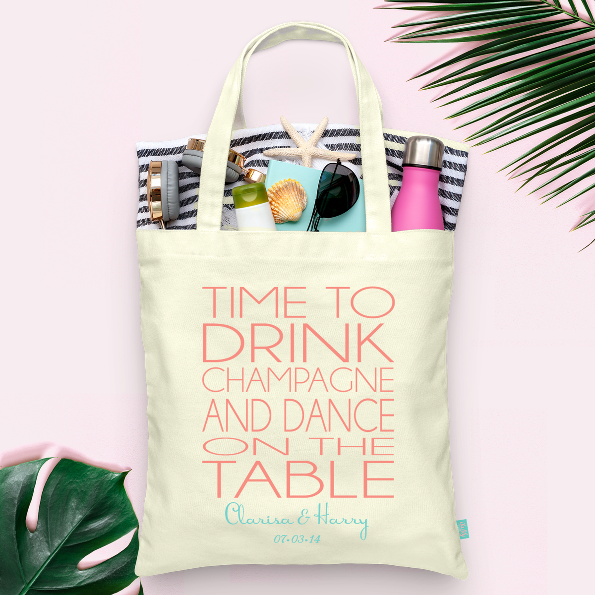 Wedding Tote Bags | Time to Drink Champagne and Dance on the Table