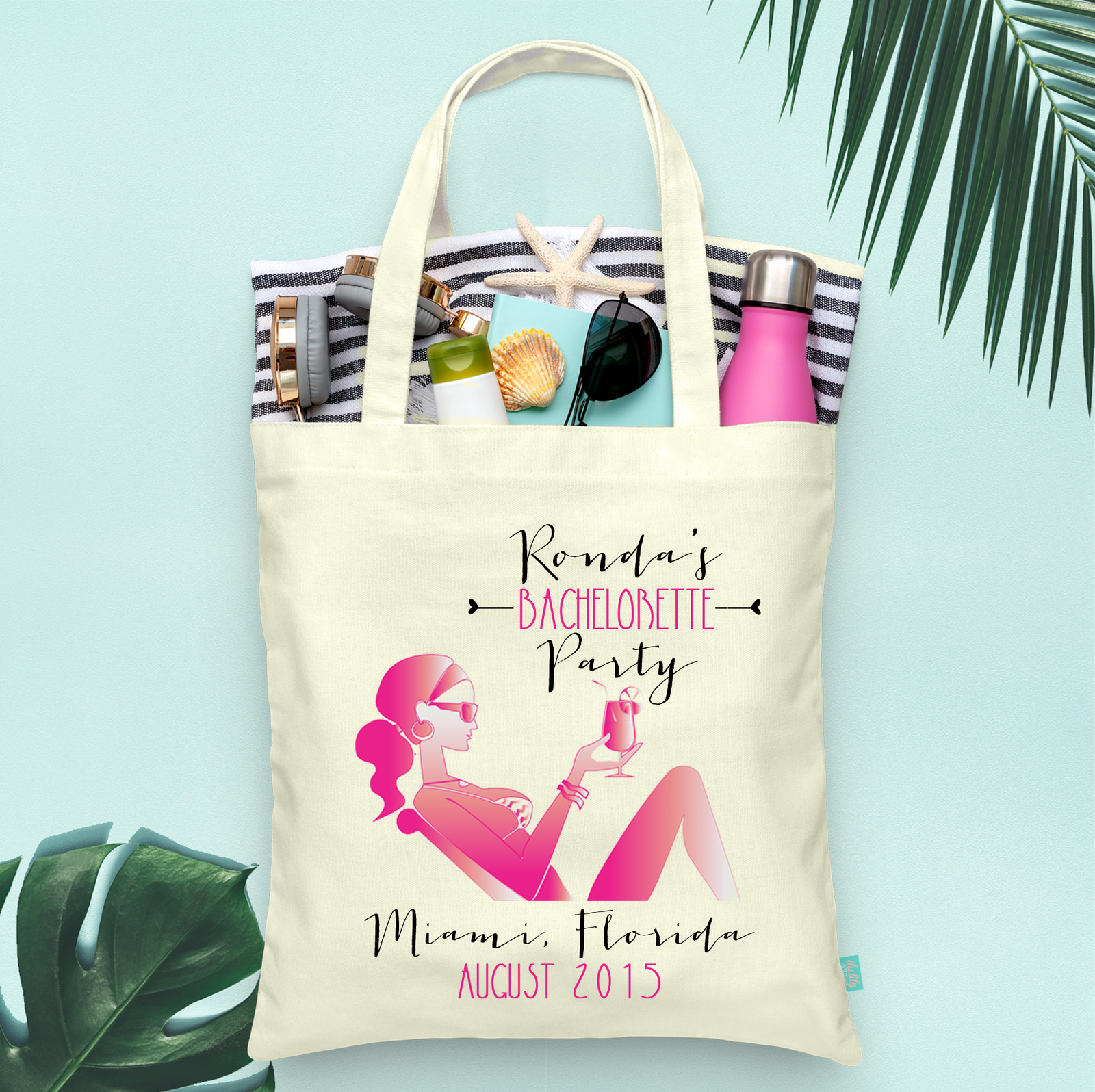 Bachelorette Party Tote Bags | Personalized Bachelorette Party Favor | Chic