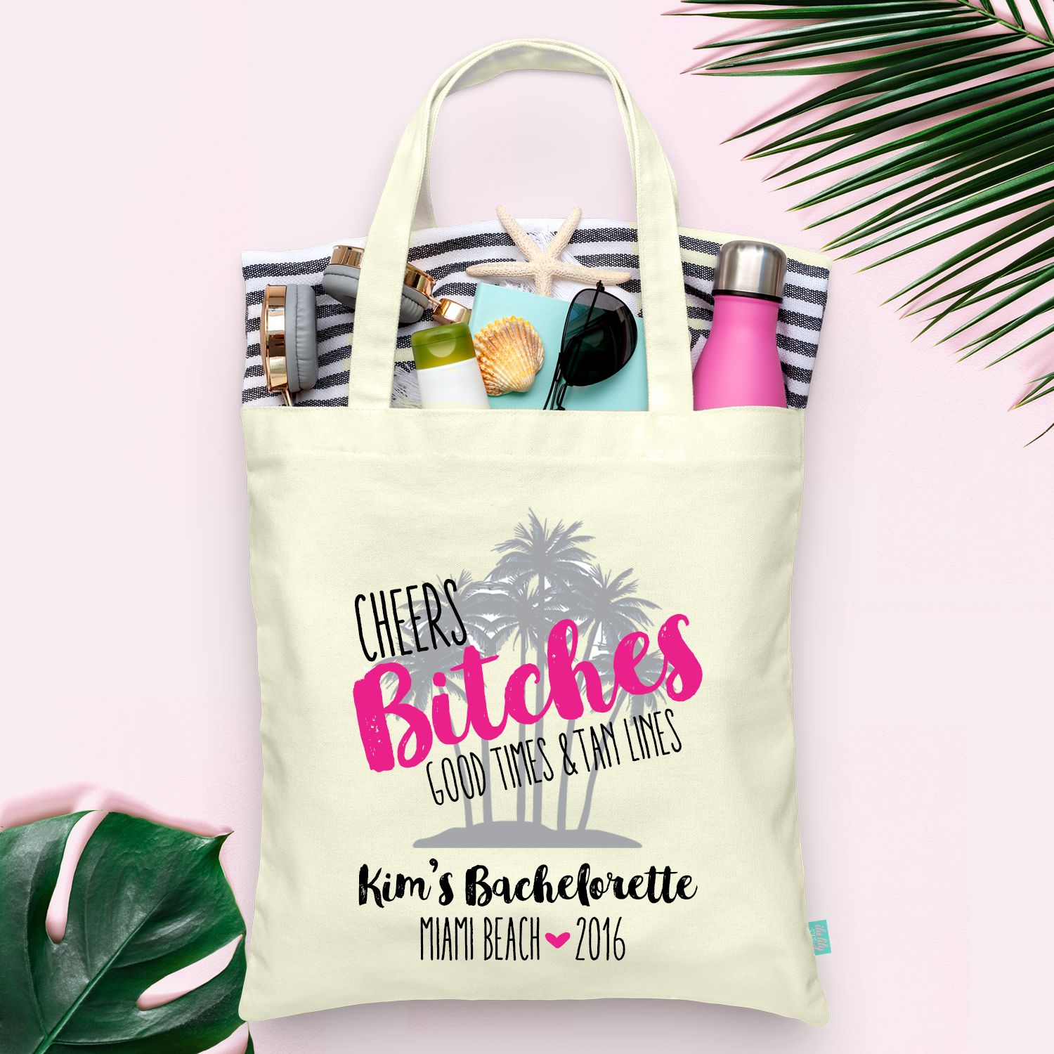 Bachelorette Party Tote Bags | Good Times And Tan Lines | Cheers Bitches