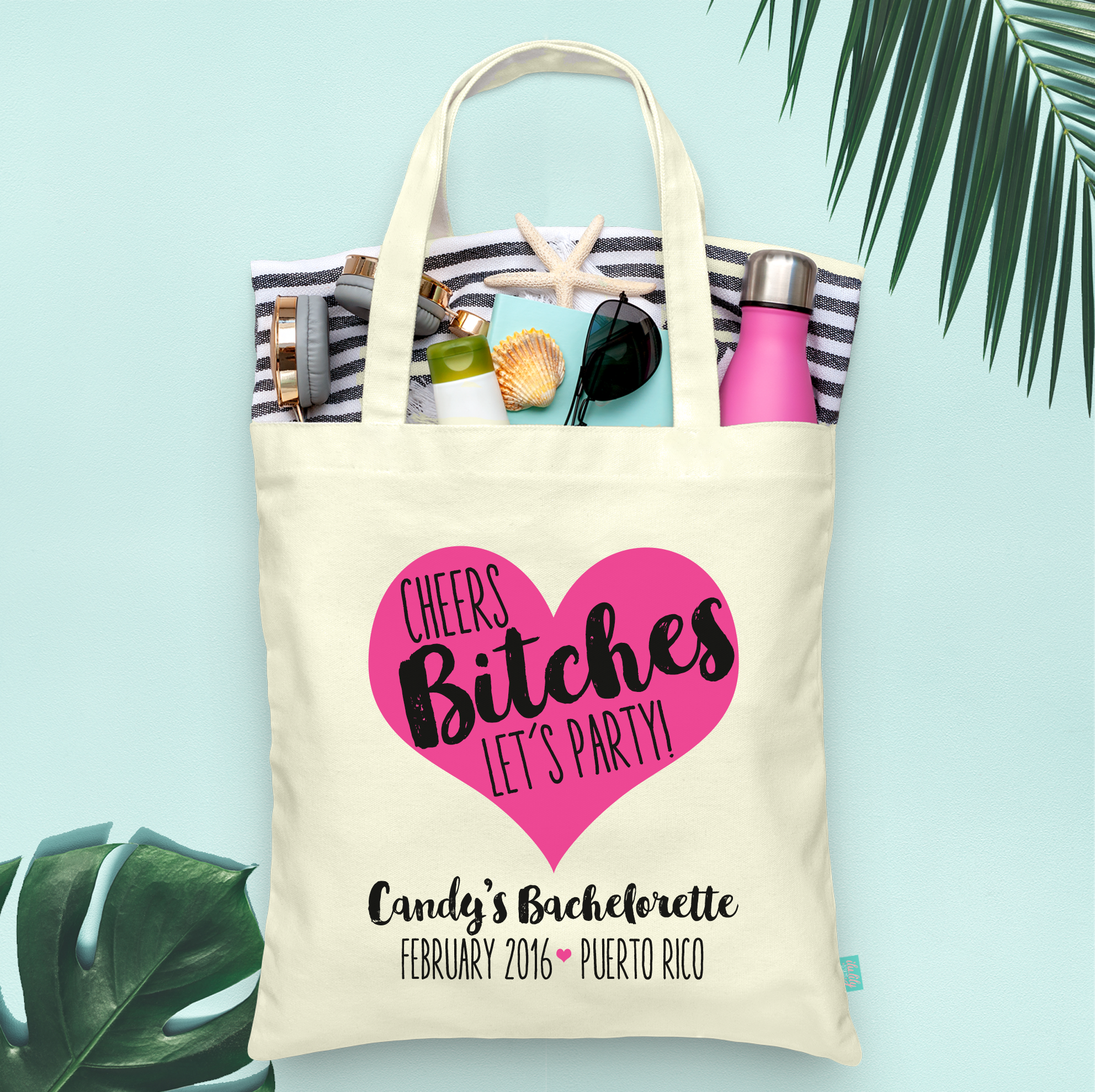 Bachelorette Party Tote Bag | Cheers Bitches Let's Party