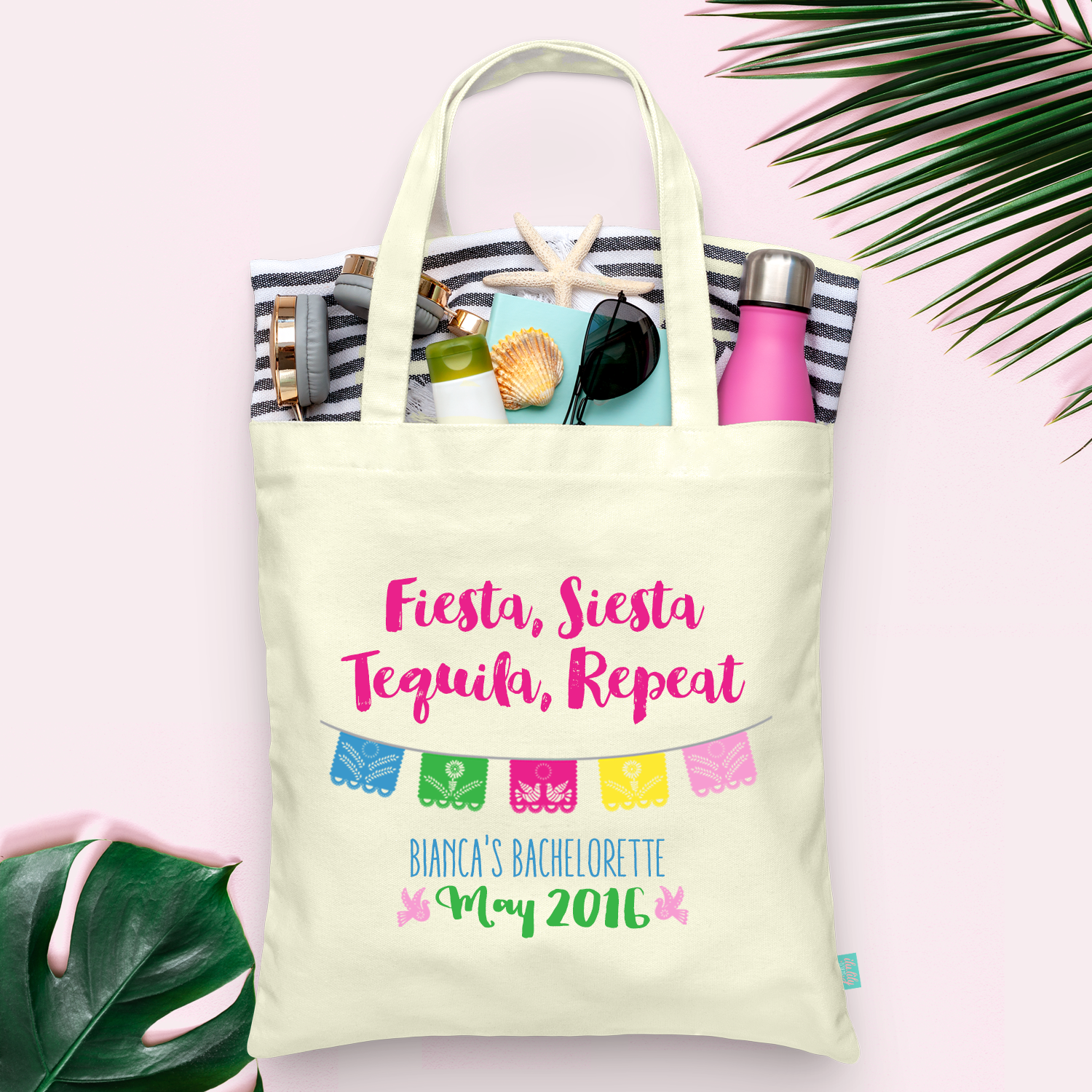 Bachelorette Party Tote Bags | Mexico Bachelorette | Fiesta Siesta Tequila Repeat