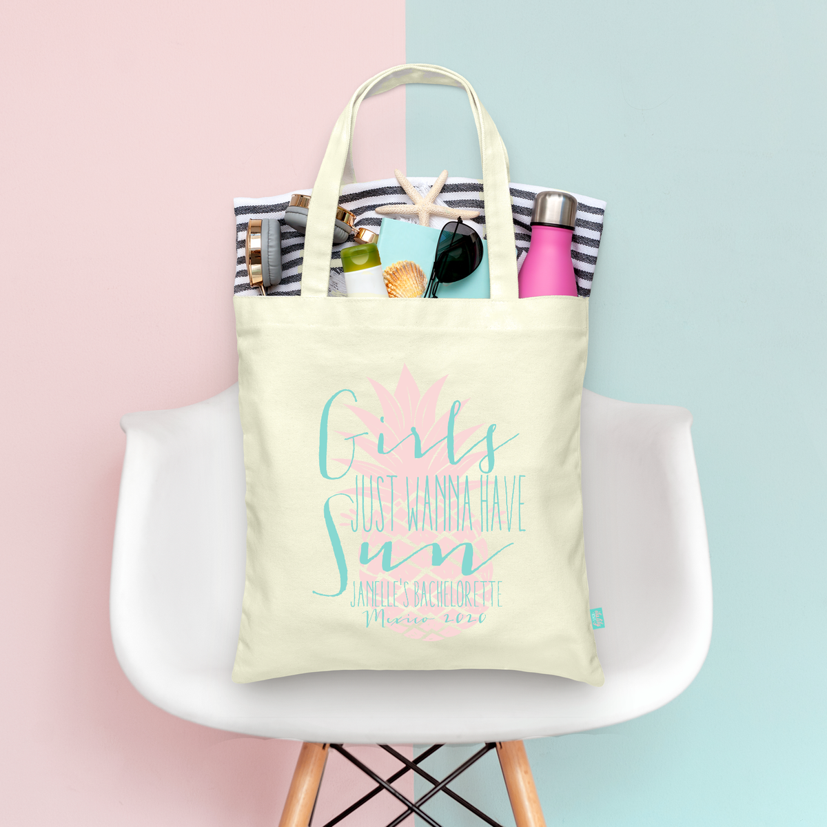 Bachelorette Party Beach Tote Bag | Girls Just Wanna Have Sun