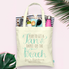 Bachelorette Beach Party Tote Bag | Plan to Get a Tan and Dance on the Beach