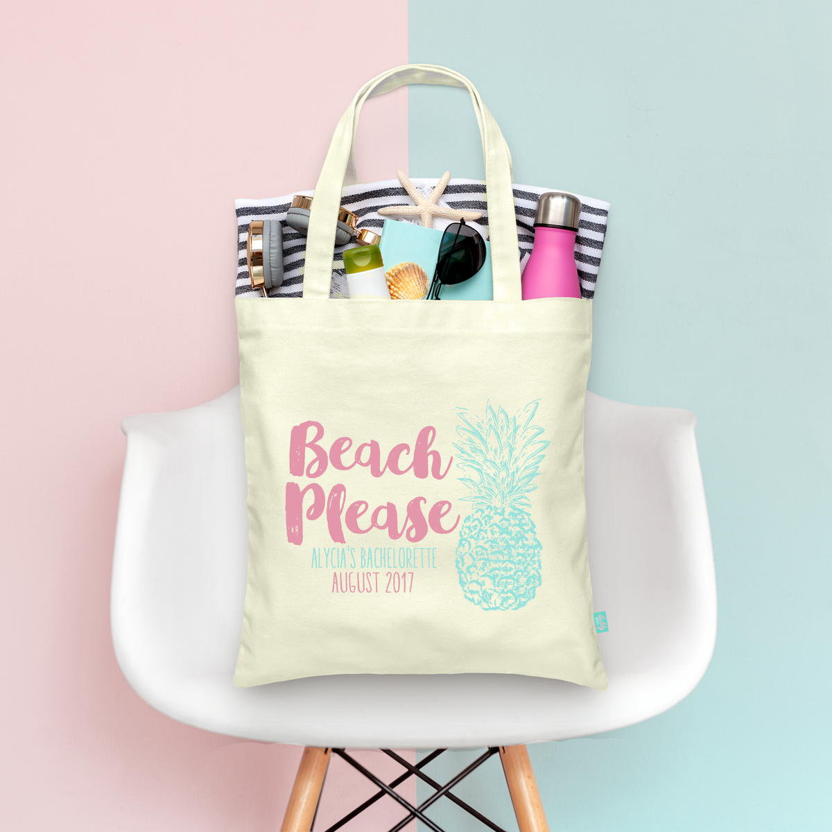 Bachelorette Party Tote Bags | Pineapple Bachelorette | Beach Please