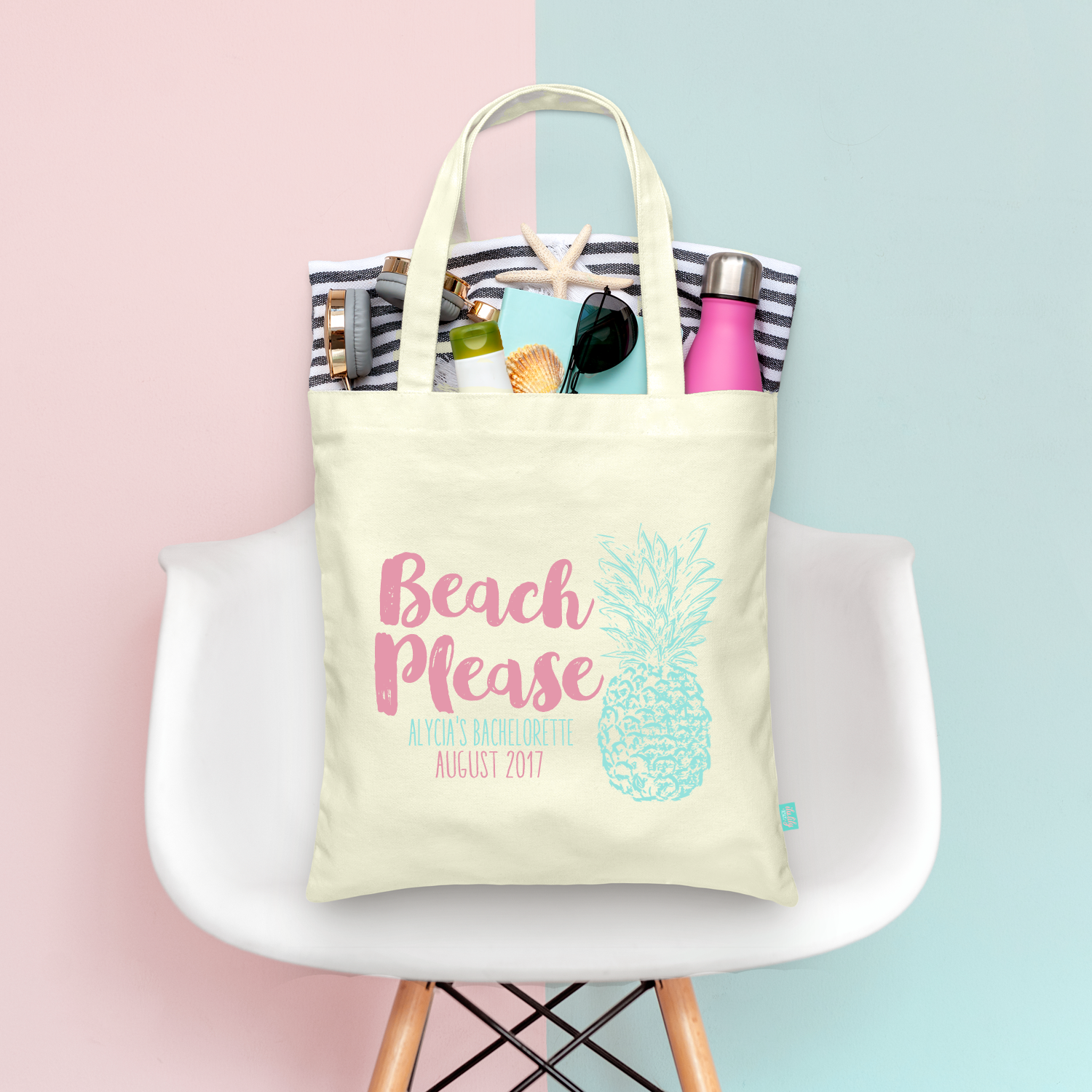 Bachelorette Party Tote Bags | Pineapple Bachelorette | Beach Please