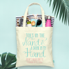 Bachelorette Party Tote Bag | Personalized Bachelorette Favors | Toes in the Sand Drink in Hand