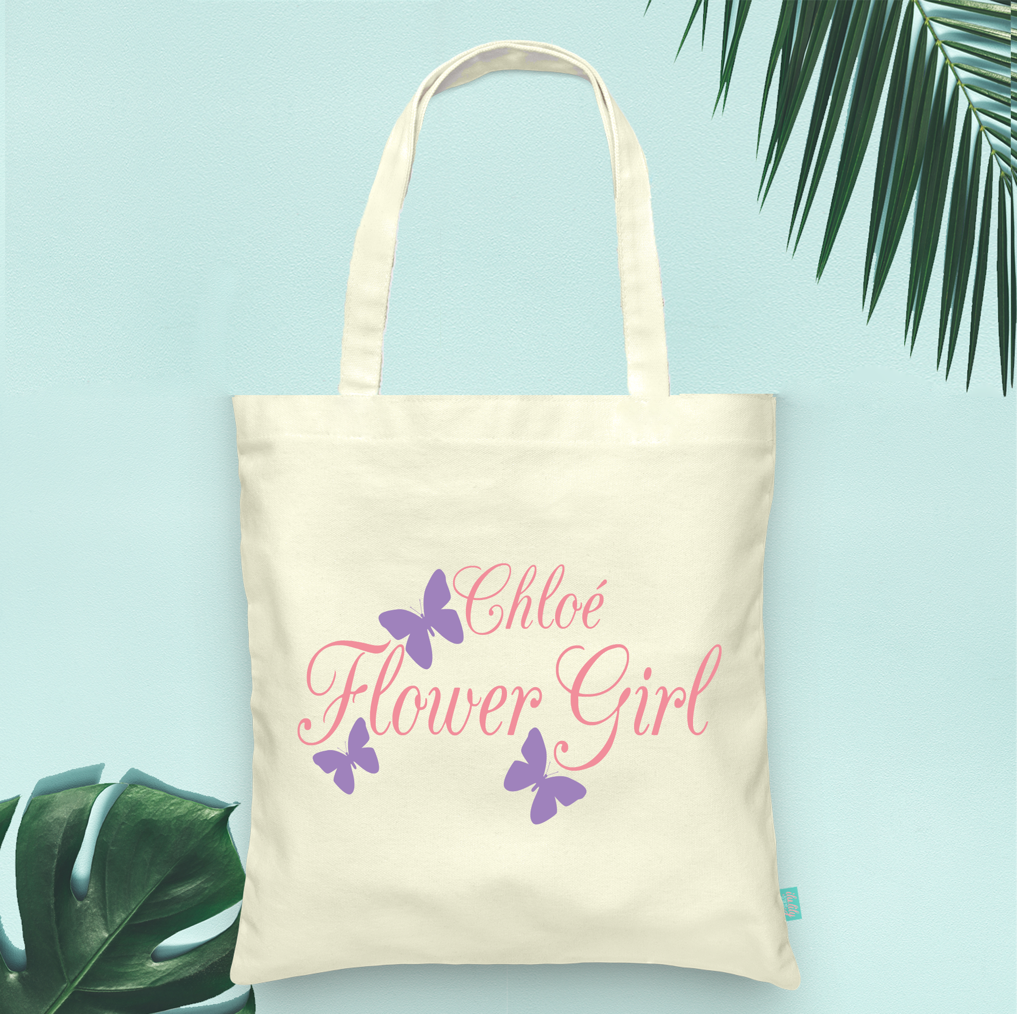 Flower Girl Tote Bag | Gift for Flower Girl | Butterflies