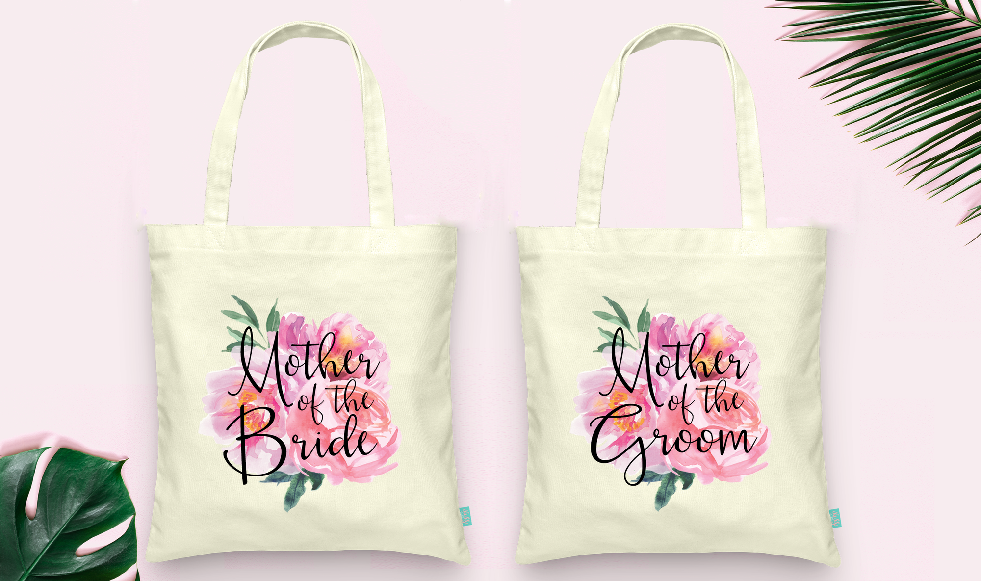 Wedding Party Tote Bags Floral Watercolor Mother of the Bride and Gr ilulily designs