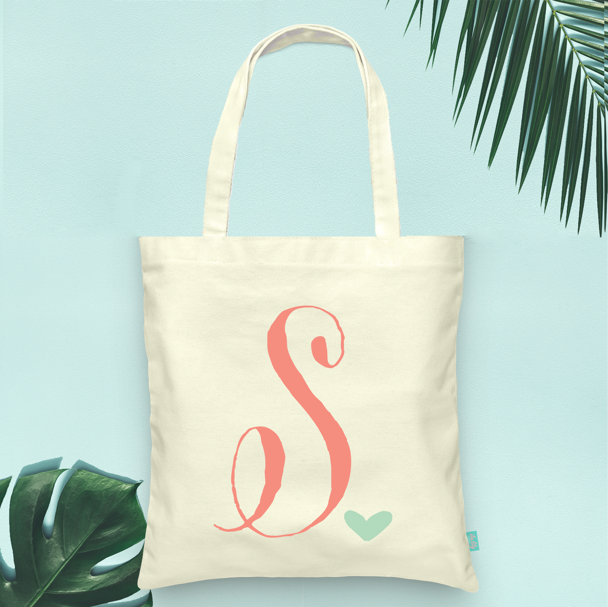 Bridal Party Wedding Tote Bag | Initial Heart