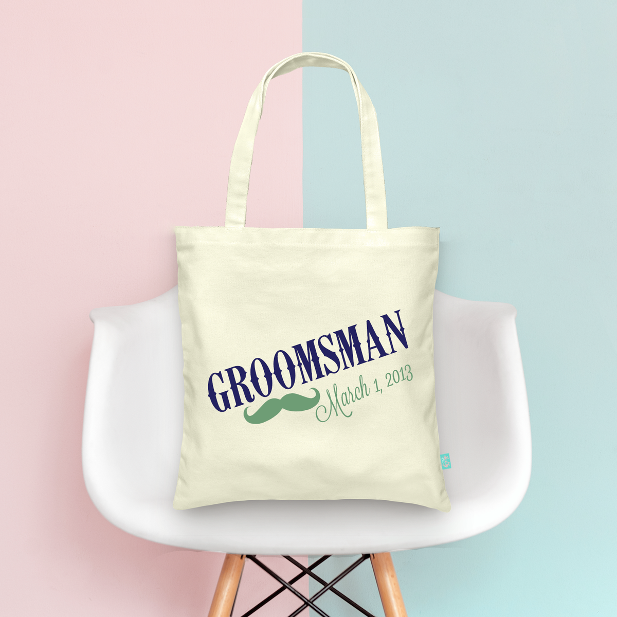 Wedding Party Tote Bag | Groomsmen Mustache