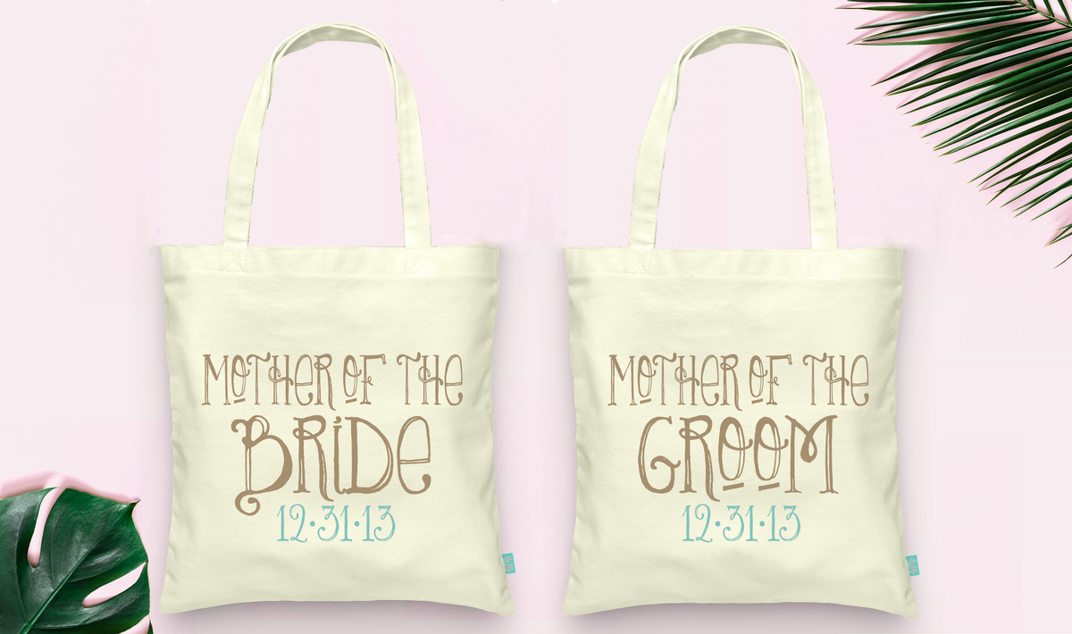 Personalized Mother of the Bride &amp; Groom Tote Bag