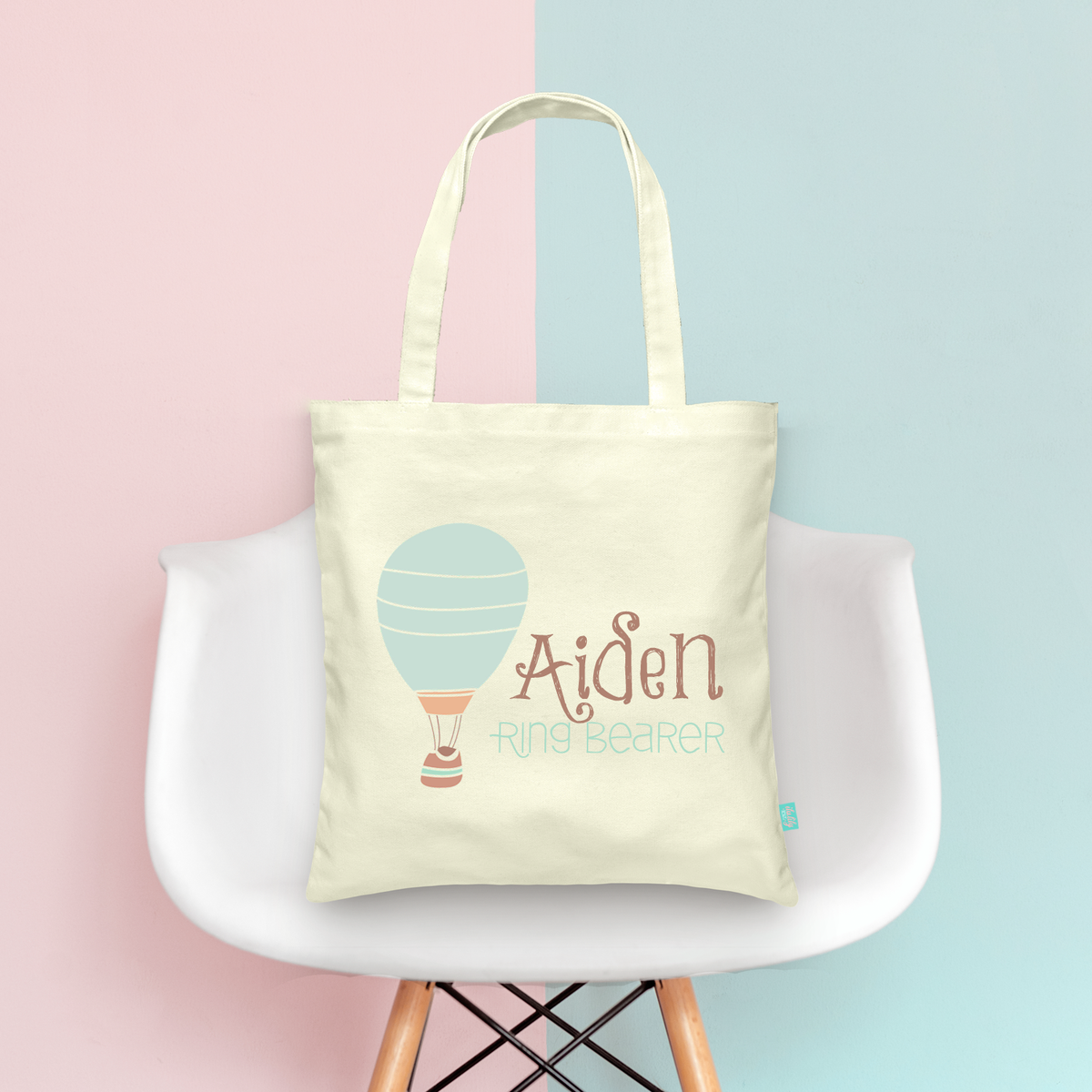 Ring Bearer Tote Bag | Gift for Wedding Party | Hot Air Balloon