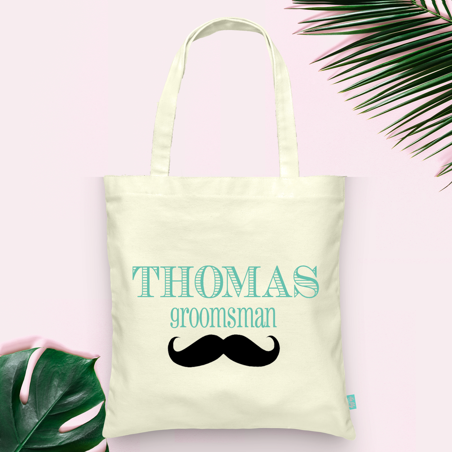 Wedding Party Tote Bag | Personalized Groomsmen Mustache