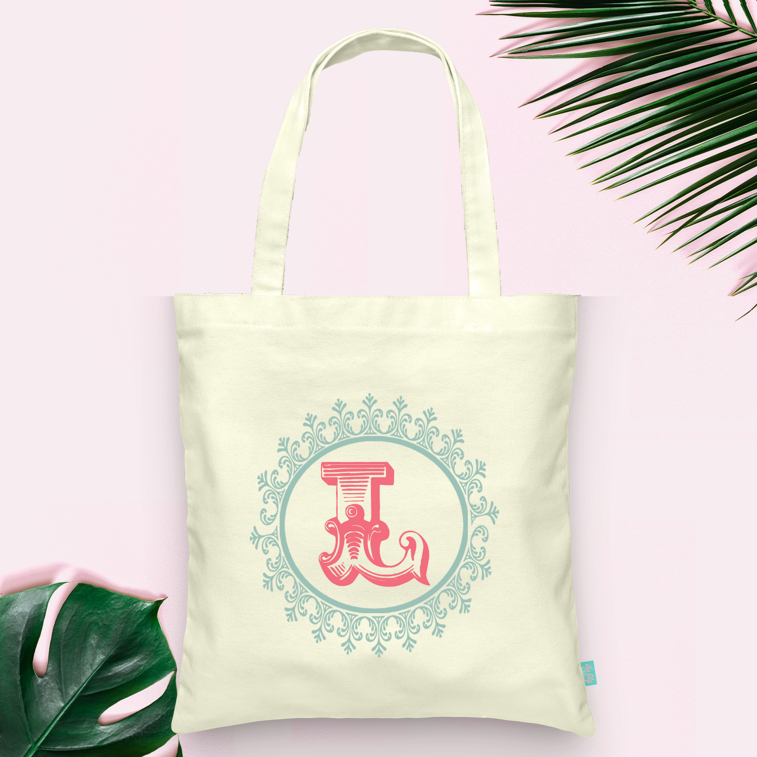 Bridal Party Tote Bag | Personalized Framed Initial