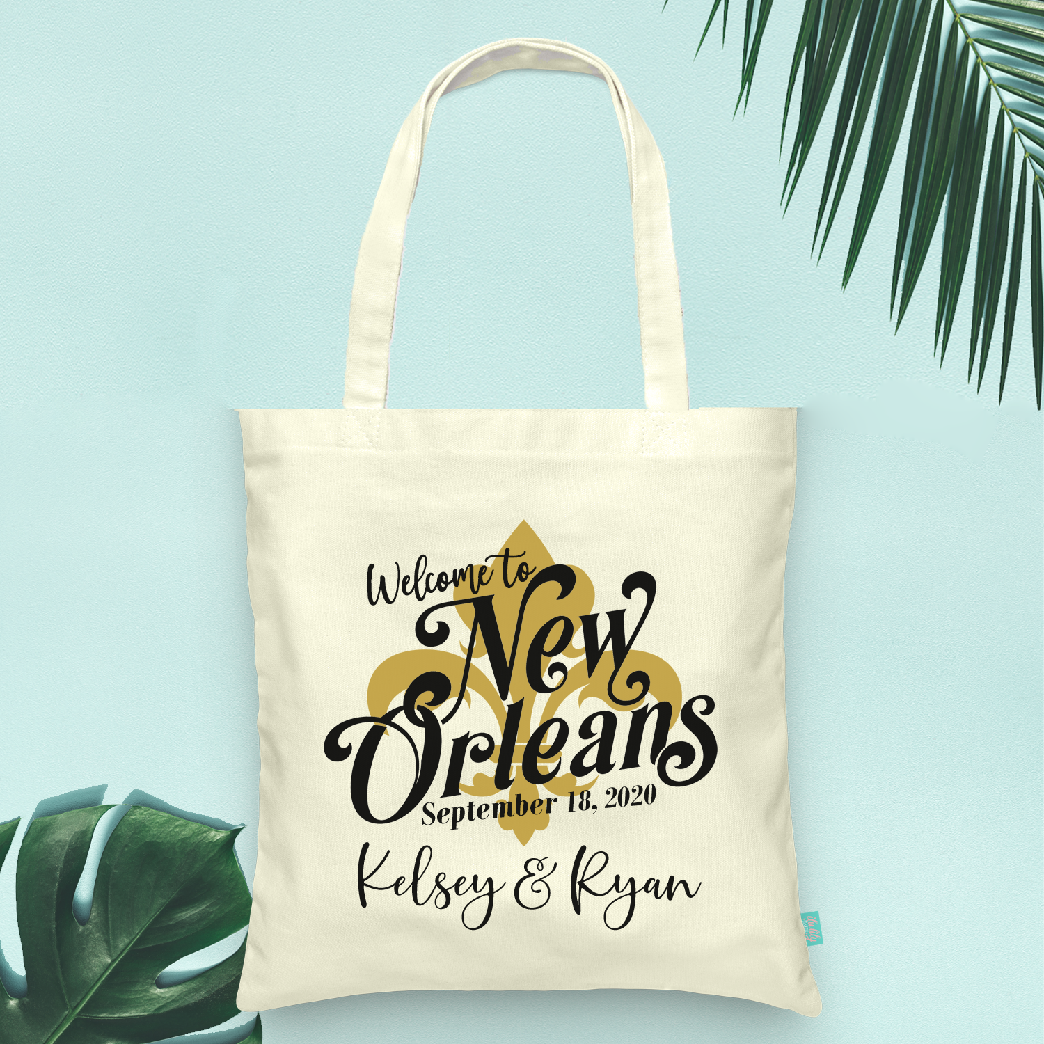 Personalized Wedding Welcome Tote Bags | Destination Wedding Tote Bag | New Orleans