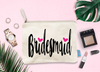 Bridal Party Makeup Bag | Gift for Bridesmaids | Bridesmaid Hearts