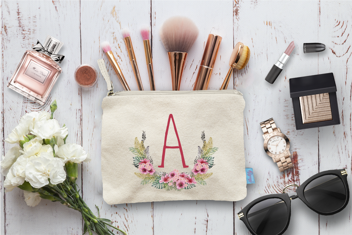 Bridal Party Makeup Bag | Funky Laurel Wreath