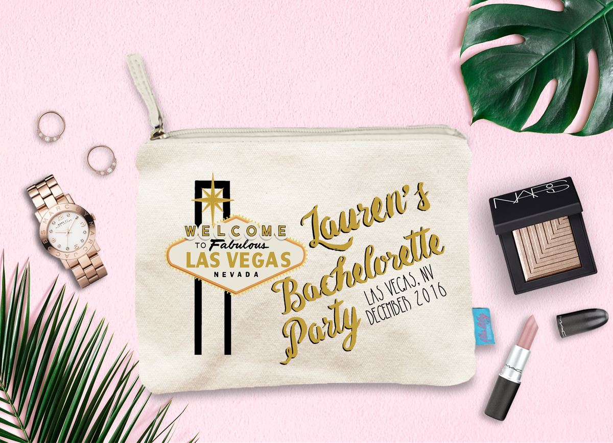 Bachelorette Party Las Vegas Cosmetic Makeup Bag