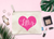 Bridal Party Makeup Bag | Personalized Heart