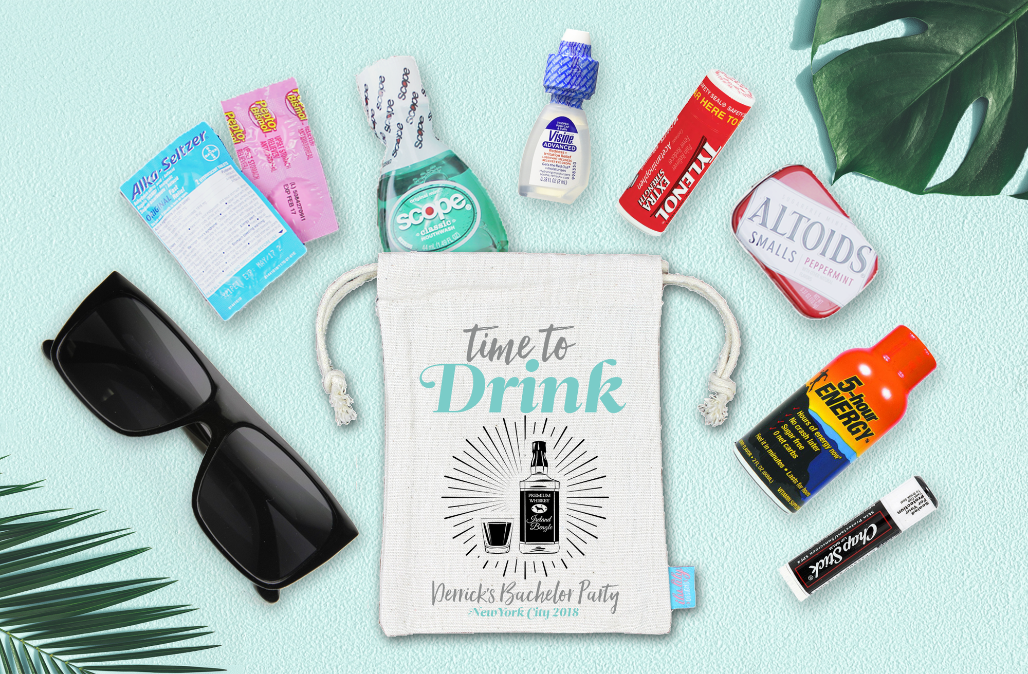 Bachelor Party Hangover Recovery Kit | Groomsmen Favor | Time to Drink