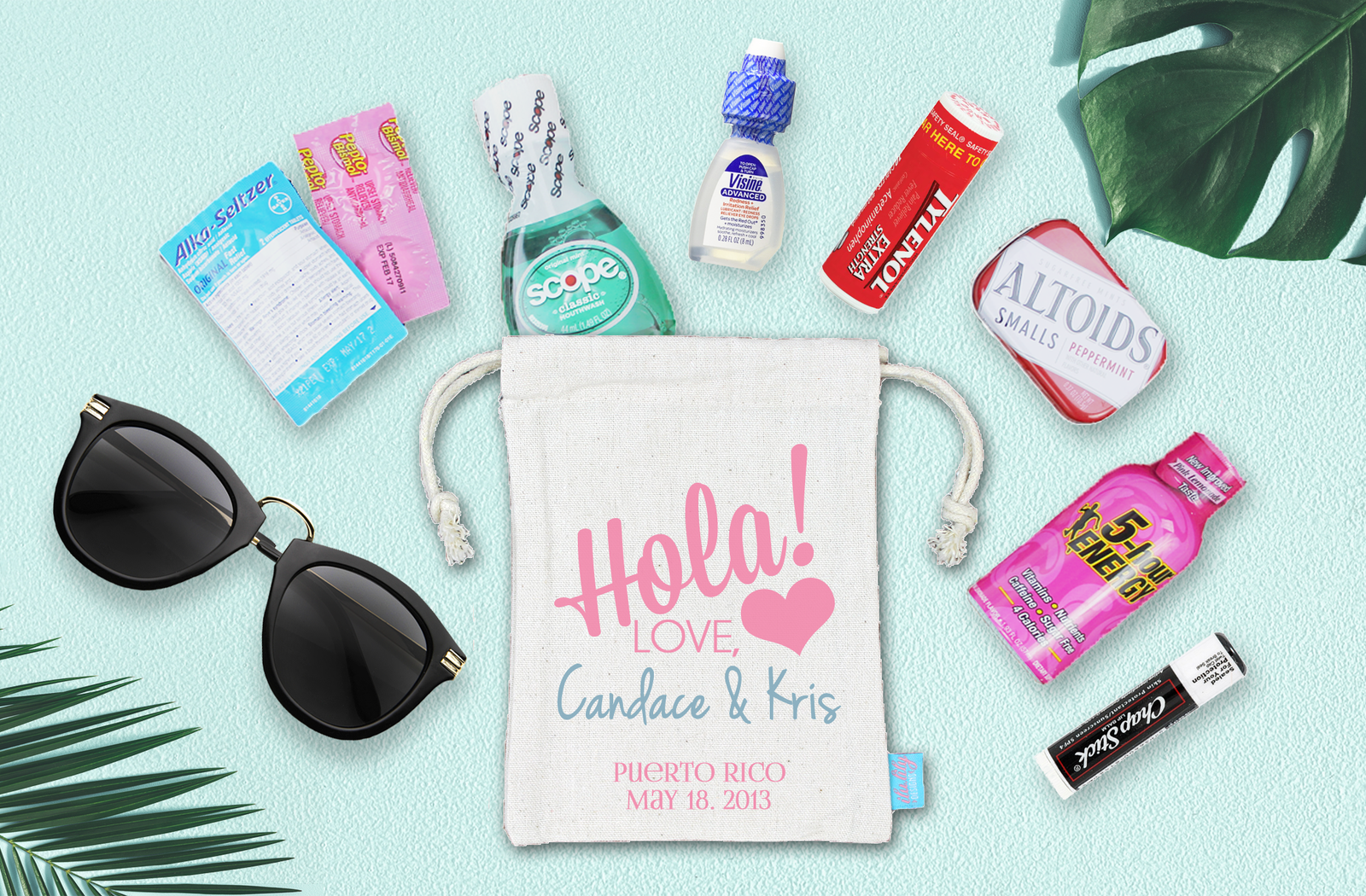 Hola Destination Wedding Welcome Favor Bag