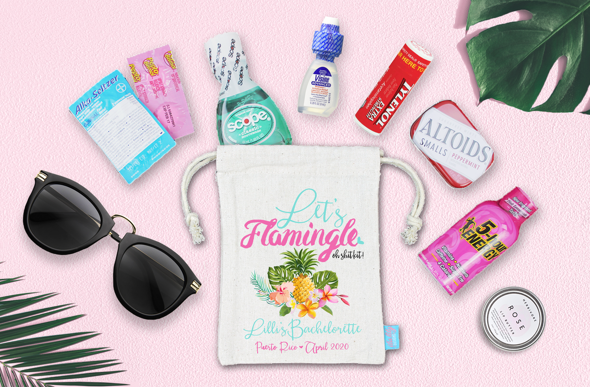 Bachelorette Party Hangover Kit | Oh Shit Kit | Let&#39;s Flamingle