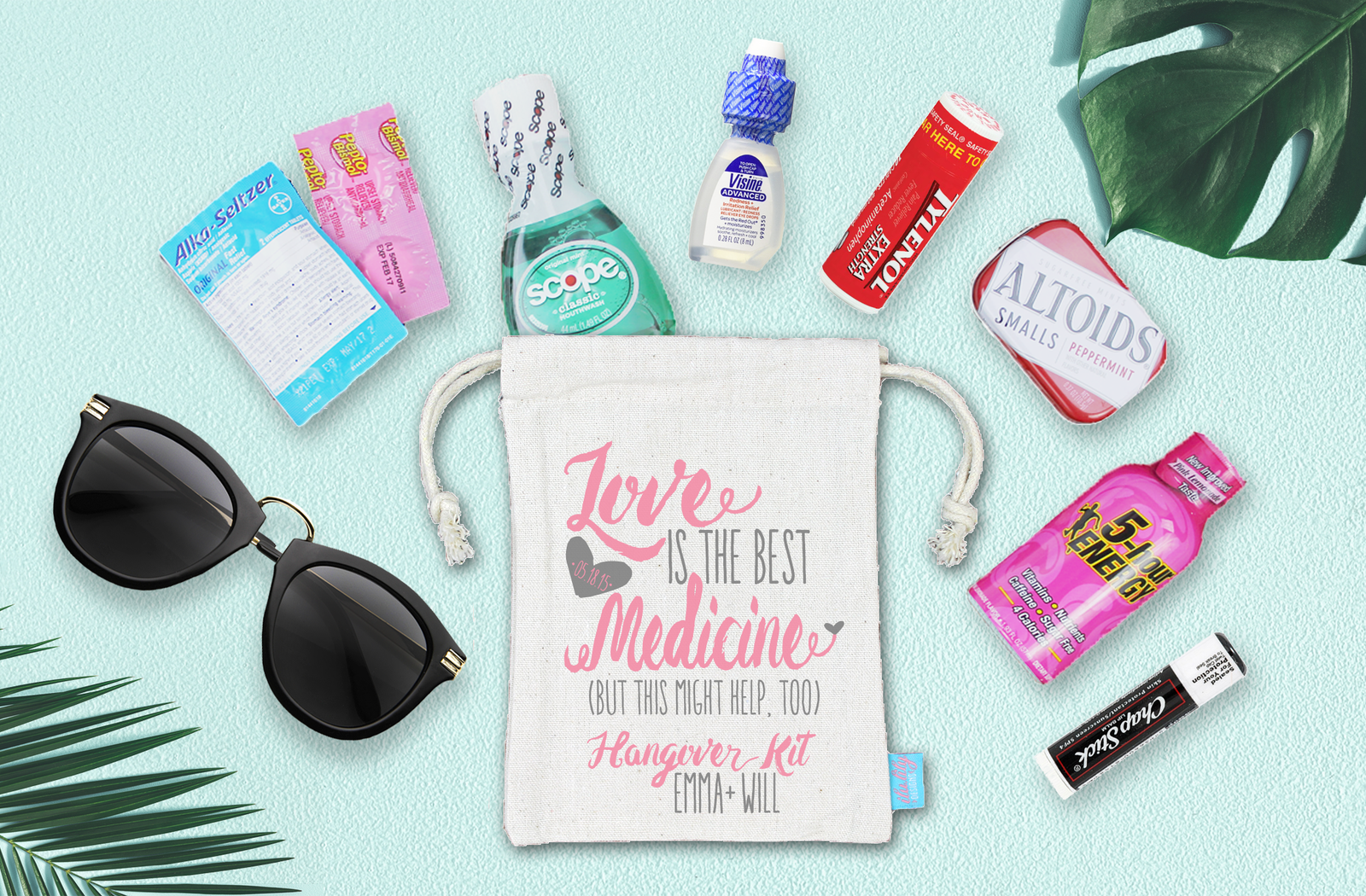 Wedding Favor Hangover Bag | Love Is The Best Medicine