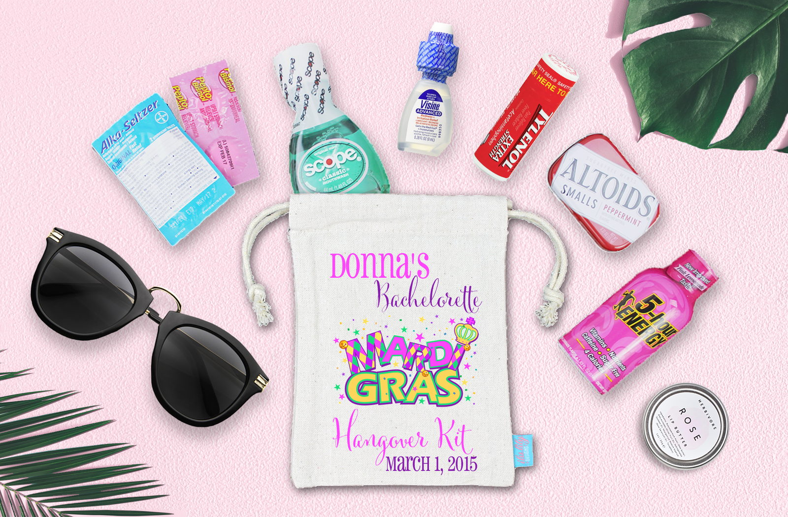 Bachelorette Party New Orleans Hangover Kit | Bachelorette Party Favor Bags | Oh Shit Kit