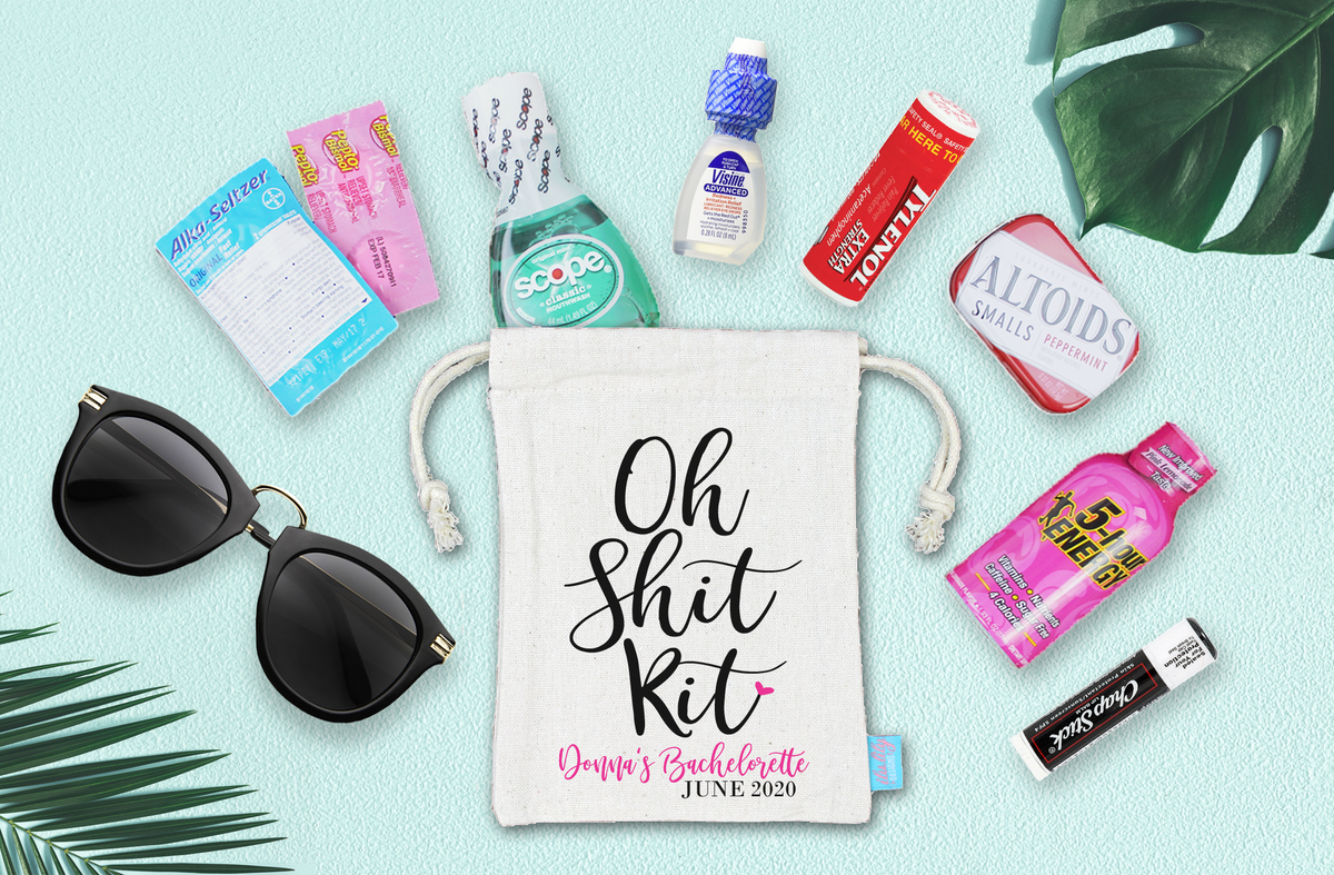 Oh Shit Kit Fancy -Bachelorette Hangover Favor Bag