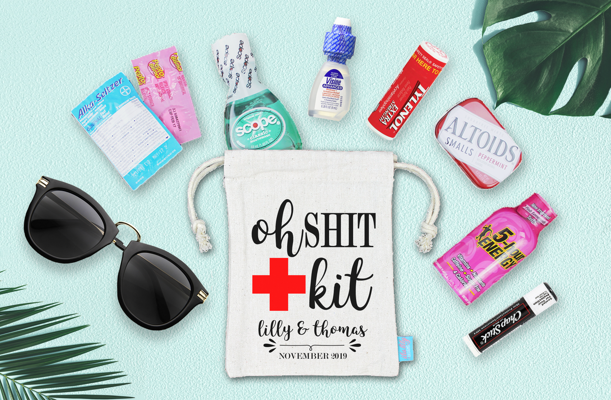 Wedding Hangover Favor Bag | Oh Shit Kit