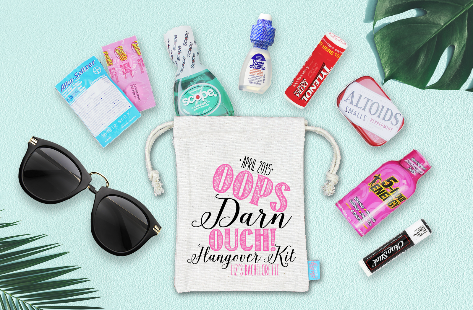 Bachelorette Party Hangover Favor Bag | Oops Darn Ouch