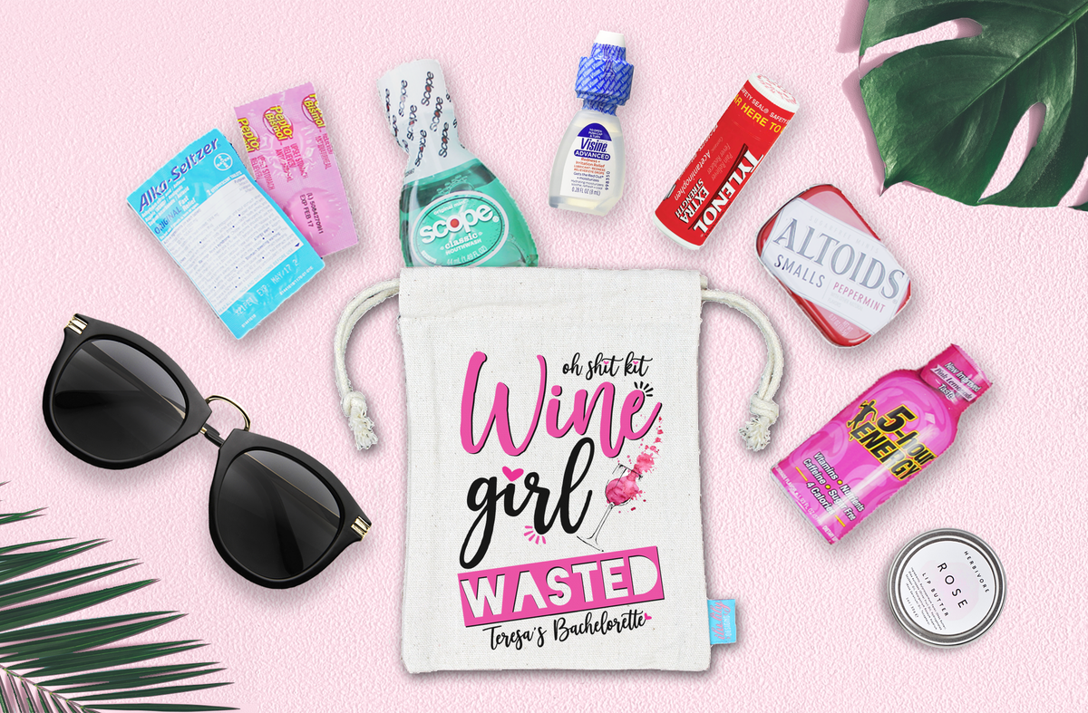 Bachelorette Party Hangover Kit | Wine Girl Wasted