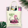 Bachelorette Party Tote Bag | Flamingo Bachelorette | Beachin&#39; Babes