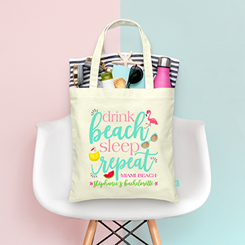 Drink Beach Sleep Repeat Bachelorette Tote Bag